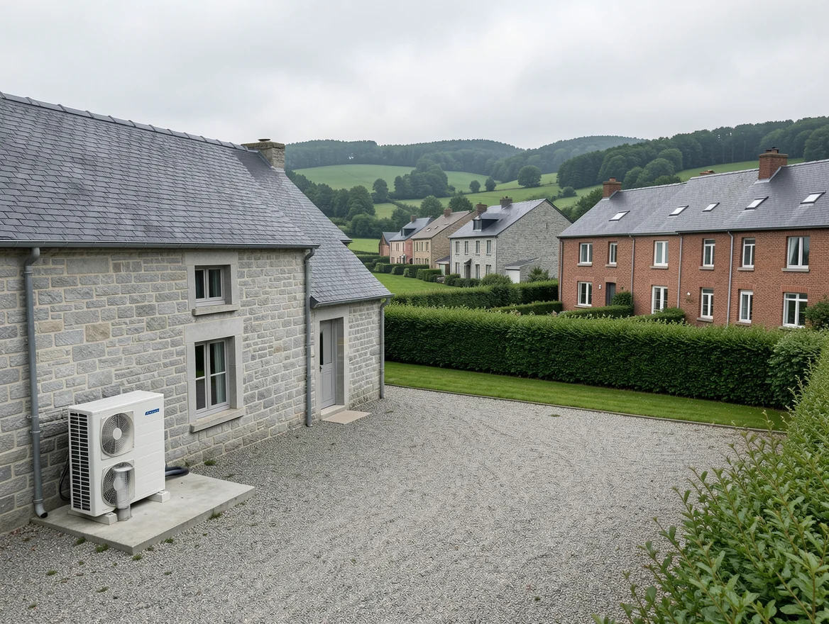 Ancienne ferme en pierre du Condroz équipée d'une pompe à chaleur