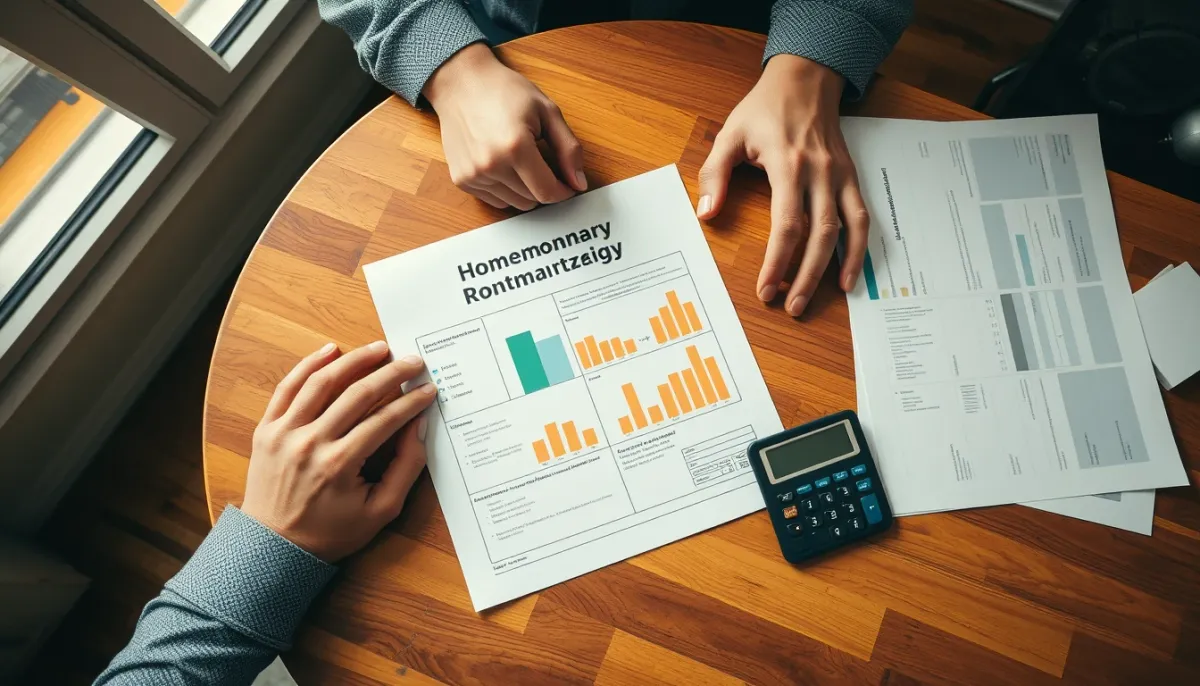 Propriétaire examinant des documents de rénovation énergétique et calculant les aides